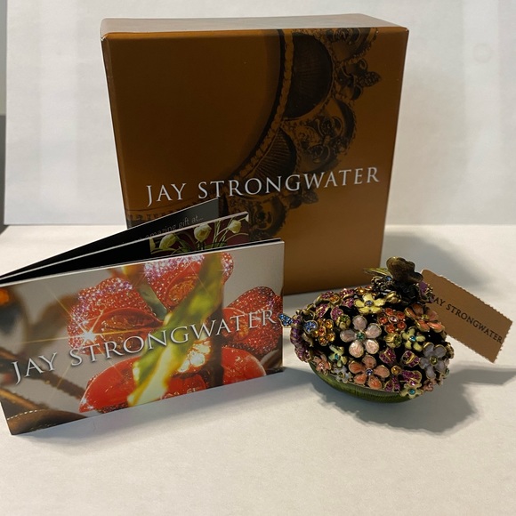 Jay Strongwater Mille Fiori Blossom Box Crista - Picture 1 of 7